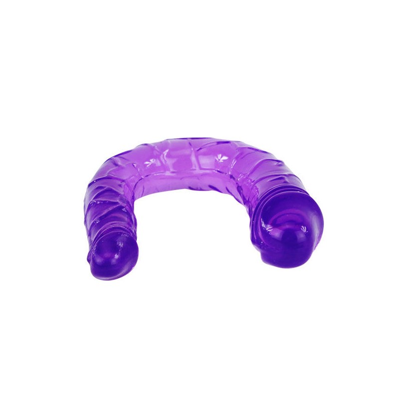 BAILE - DILDO DOBLE EN GELATINA FLEXIBLE LILA