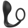 ADDICTED TOYS - PLUG ANAL CON ANILLO SILICONA NEGRO 12 CM