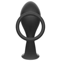 ADDICTED TOYS - PLUG ANAL CON ANILLO SILICONA NEGRO