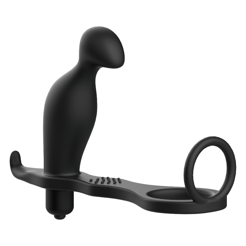 ADDICTED TOYS - PLUG ANAL CON ANILLO SILICONA NEGRO 12 CM