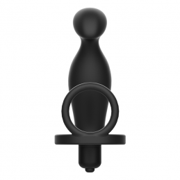ADDICTED TOYS - PLUG ANAL CON ANILLO SILICONA NEGRO 12 CM