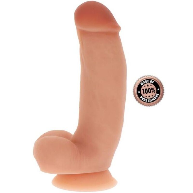 GET REAL - DILDO SILICONA 18 CM CON TESTICULOS NATURAL