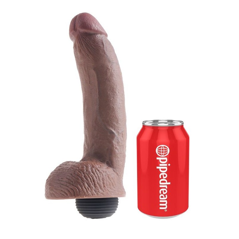 KING COCK PENE REALISTICO EYACULADOR MARRON 22.86CM