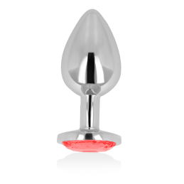 OHMAMA PLUG ANAL CON CRISTAL ROJO 9 CM