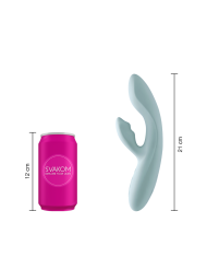 Vibrador de Doble Estimulación Flexible Chika Gris Turquesa Controlado por APP Global By Svakom