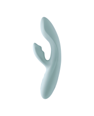 Vibrador de Doble Estimulación Flexible Chika Gris Turquesa Controlado por APP Global By Svakom
