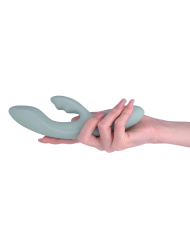 Vibrador de Doble Estimulación Flexible Chika Gris Turquesa Controlado por APP Global By Svakom