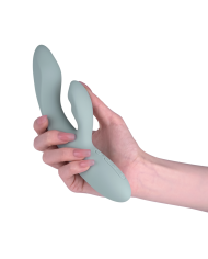 Vibrador de Doble Estimulación Flexible Chika Gris Turquesa Controlado por APP Global By Svakom