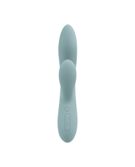 Vibrador de Doble Estimulación Flexible Chika Gris Turquesa Controlado por APP Global By Svakom