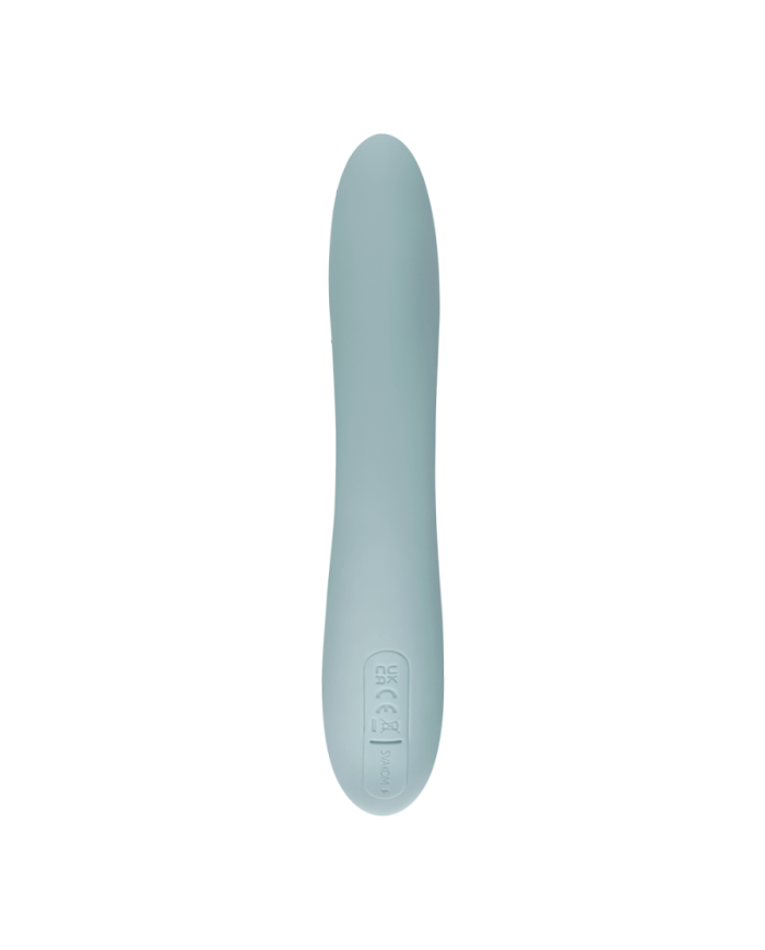 Vibrador de Doble Estimulación Flexible Chika Gris Turquesa Controlado por APP Global By Svakom