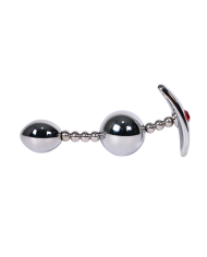 Plug Anal Double Egg Gema Roja