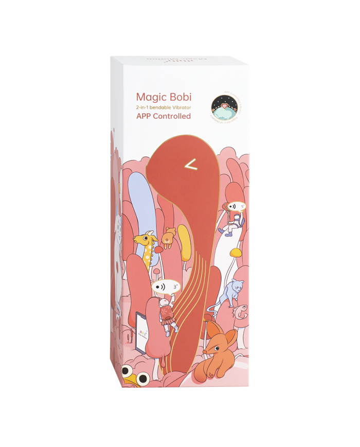 Estimulador Clitorial por Ondas y Vibrador Punto G con APP Magic Bobi Red