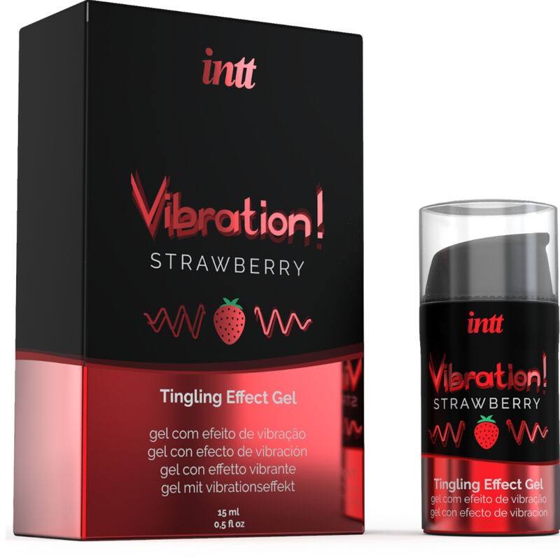 INTT - POTENTE ESTIMULANTE  ÍNTIMO GEL VIBRADOR LIQUIDO FRESA 15ML