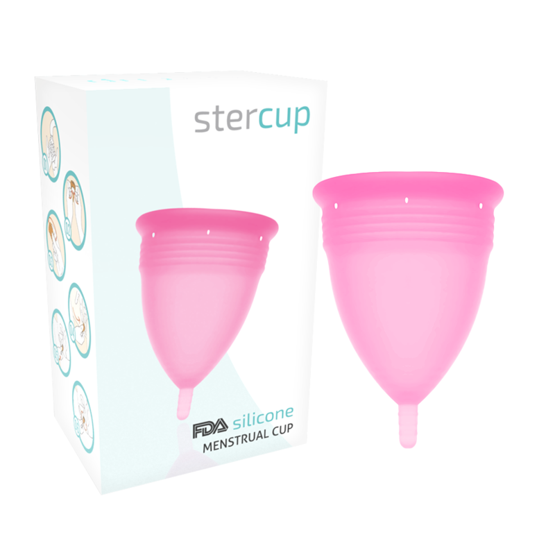 STERCUP COPA MENSTRUAL FDA SILICONE  TALLA L ROSA