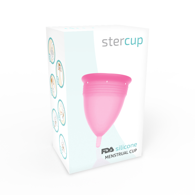 STERCUP COPA MENSTRUAL FDA SILICONE  TALLA S ROSA