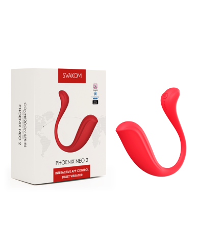 Estimulador Punto G Phoenix NEO 2 Rojo Controlado por APP Global By Svakom