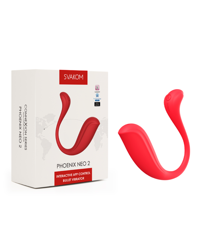Estimulador Punto G Phoenix NEO 2 Rojo Controlado por APP Global By Svakom