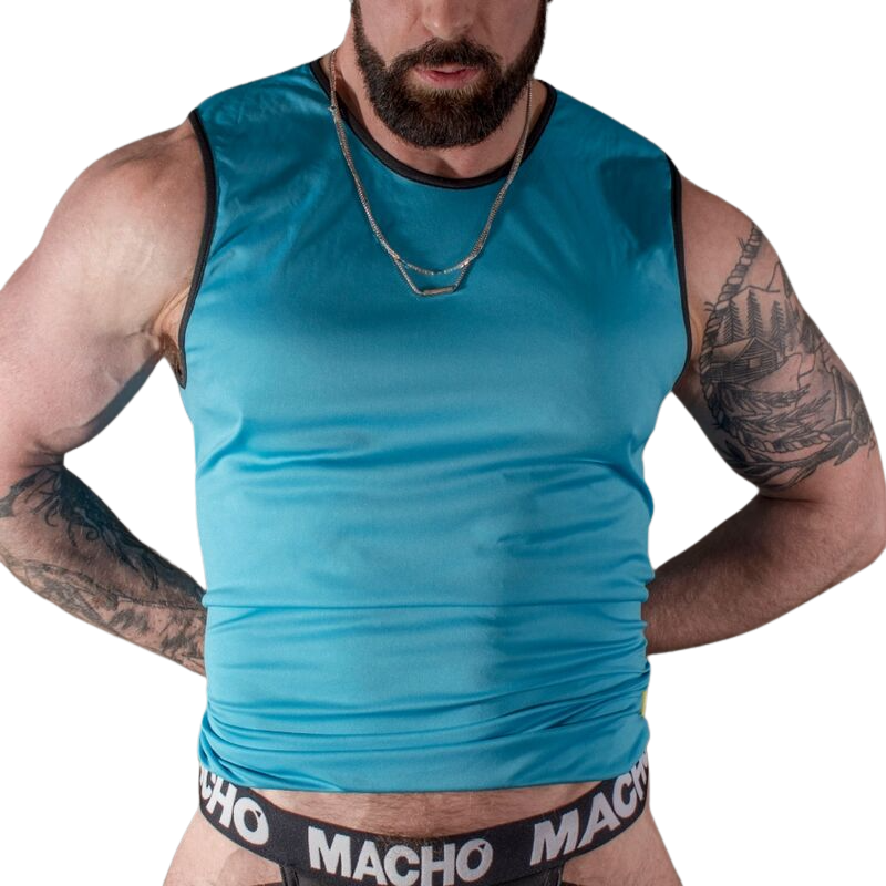 MACHO CAMISETA AZUL S/M