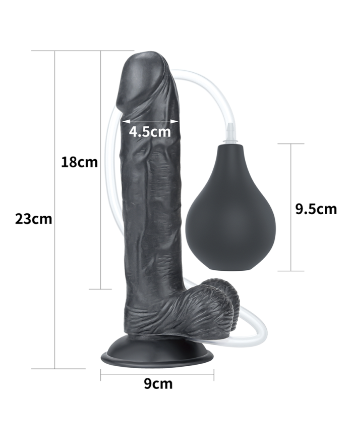 Dildo Squirt Extremo 9'' Black