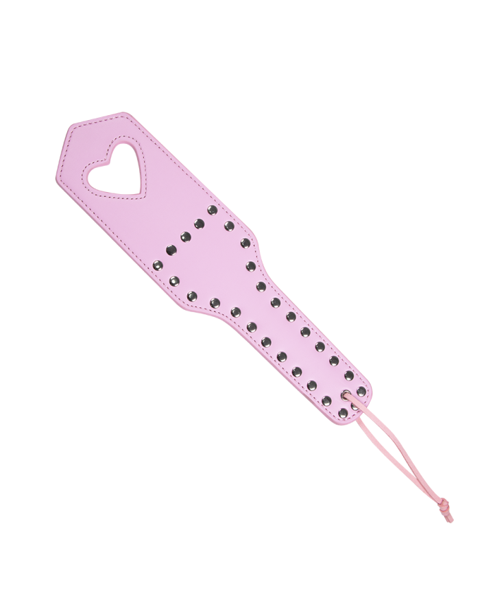 Paleta De Nalgadas Corazón Rosa Con Taches
