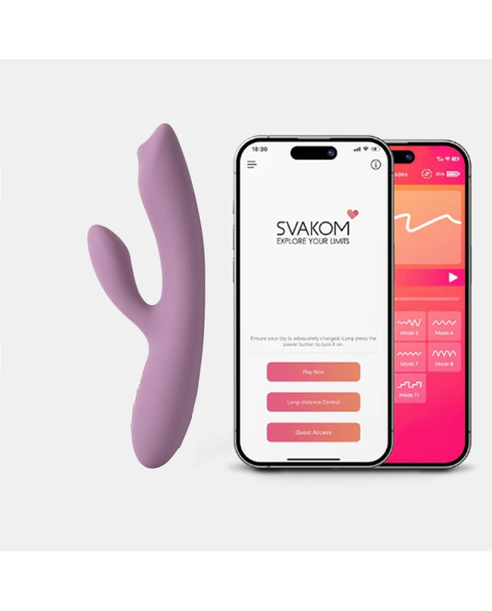 Vibrador Doble Estimulación Trysta NEO Rosa Romántico Controlado por APP Global By Svakom