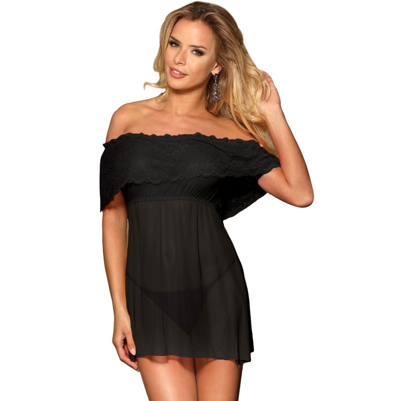 SUBBLIME VESTIDO CORTO + TANGA NEGRO L/XL