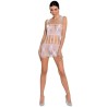 PASSION WOMAN BS090 BODYSTOCKING BLANCO TALLA UNICA