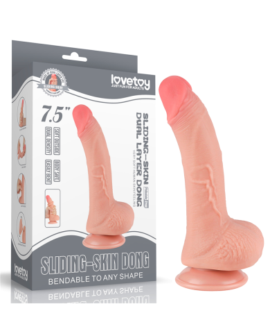 Dildo Realista 7.5'' Sliding Skin Dual Layer Dong