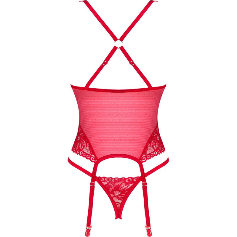 OBSESSIVE - LACELOVE CORSET ROJO XS/S