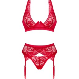 OBSESSIVE - LACELOVE SET TRES PIEZAS ROJO M/L