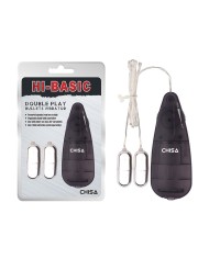 Double Play Bullets Vibrator Black / Silver