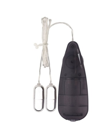 Double Play Bullets Vibrator Black / Silver