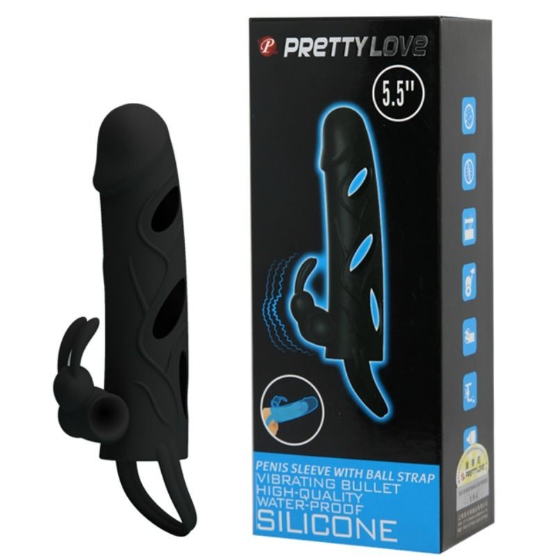 PRETTY LOVE FUNDA SILICONA CON VIBRACION 14 CM 1.0