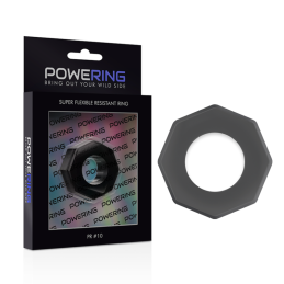 POWERING SUPER FLEXIBLE Y RESISTENTE ANILLO PENE  5CM PR10 NEGRO
