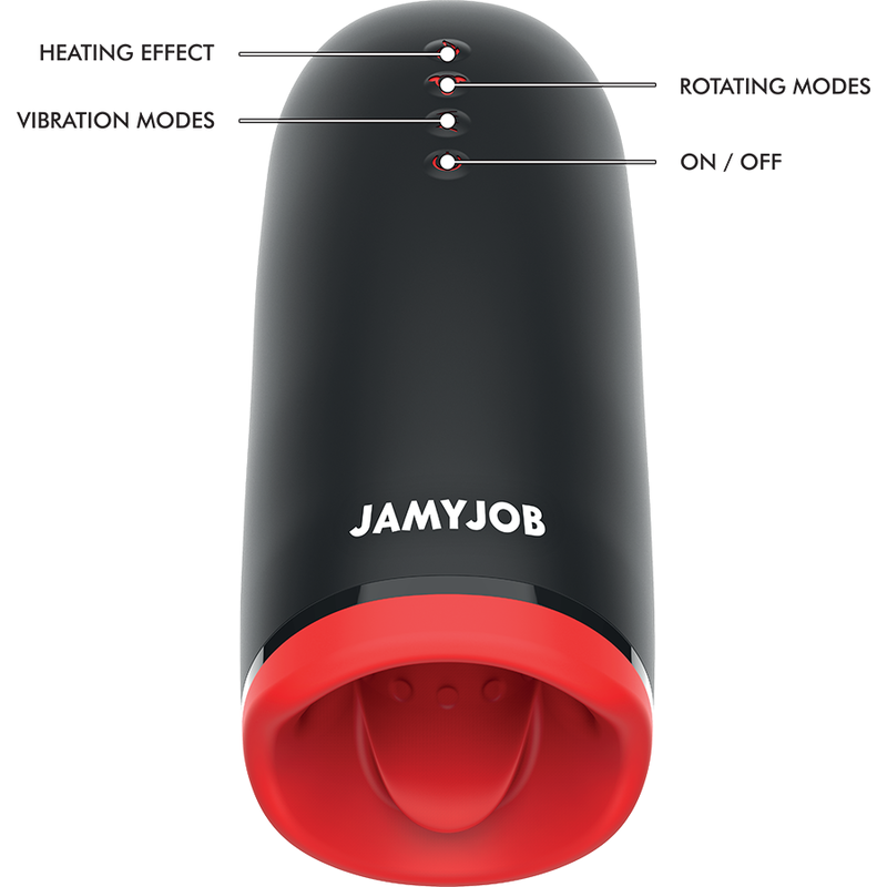 JAMYJOB - SPIN-X MASTURBADOR CON ROTACIÓN Y FUNCIÓN CALOR