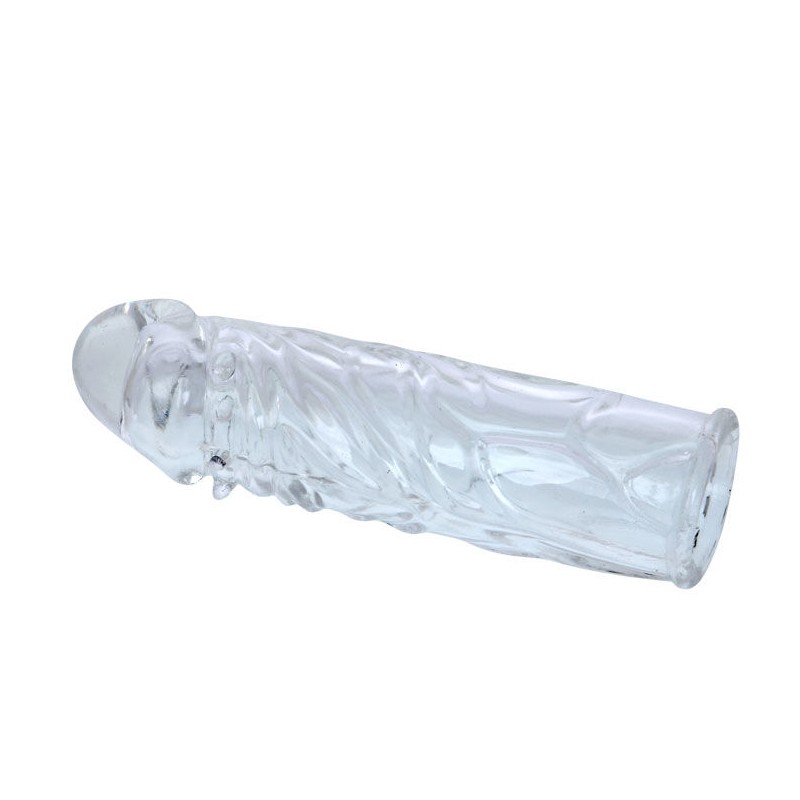 FUNDA  TRANSPARENTE PARA EL PENE EN SILICONA 13CM