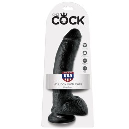 KING COCK 9" PENE REALISTICO NEGRO 22.9CM