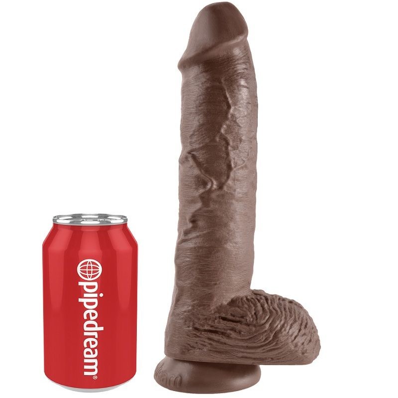 KING COCK 10" PENE REALISTICO MARRON 26.5 CM