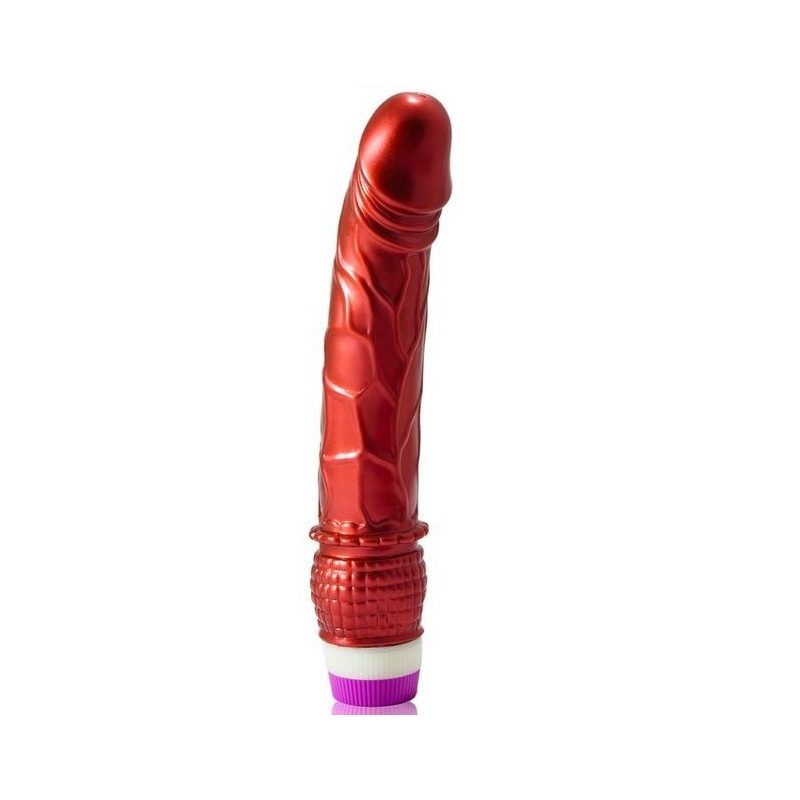 VIBRADOR ROJO REALISTICO  23 CM