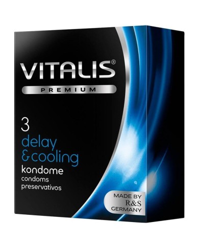 Condón Vitalis Cooling Retardante y Sensación Fría x 3 unidades