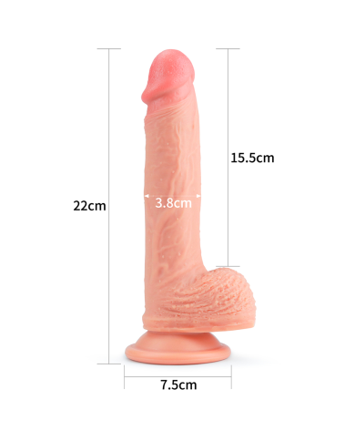 Dildo Dual Layered Platinum Silicone Flesh 8.5''