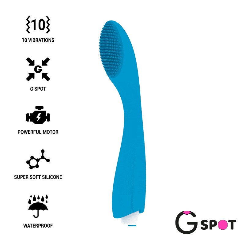 G-SPOT GYLBERT VIBRADOR PUNTO G AZUL TURQUESA