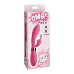 OMG SELFIE SILICONE VIBRATOR RABBIT PINK