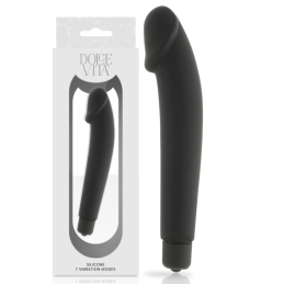 DOLCE VITA  REALISTIC VIBRADOR SILICONA NEGRO