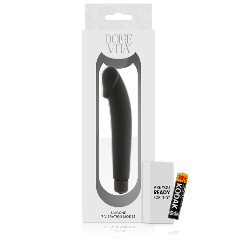 DOLCE VITA  REALISTIC VIBRADOR SILICONA NEGRO