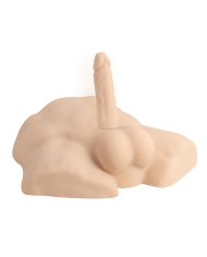 Premium Silicone Realistic Medio Torso de Dildo Intercambiable Caramel
