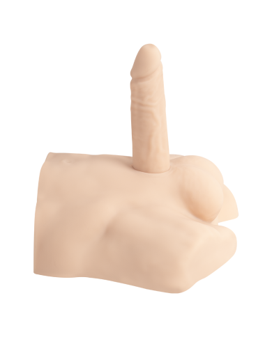 Premium Silicone Realistic Medio Torso de Dildo Intercambiable Caramel