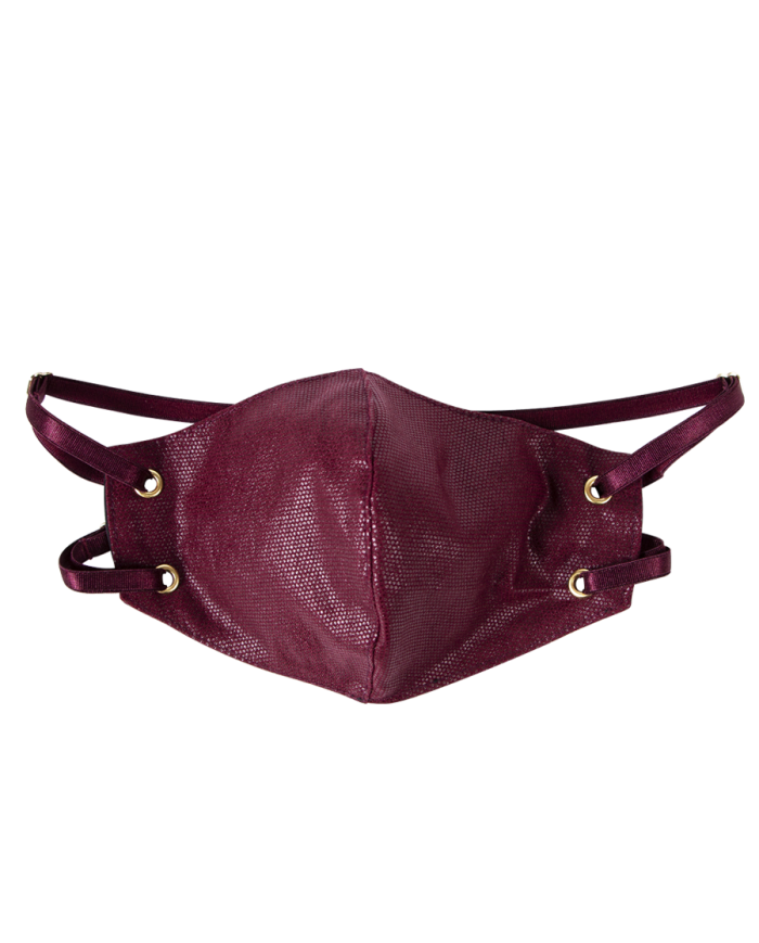 Tapabocas Cuerina Vino