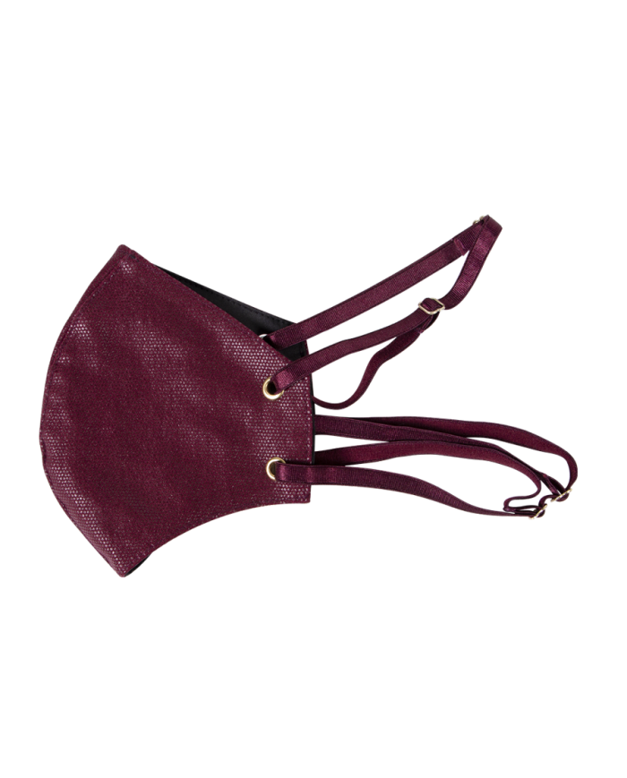 Tapabocas Cuerina Vino