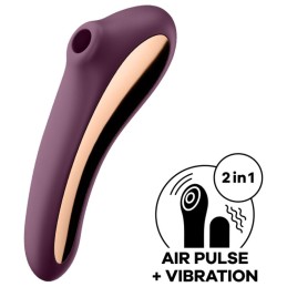 SATISFYER DUAL KISS ESTIMULADOR CLITORIS - PURPURA